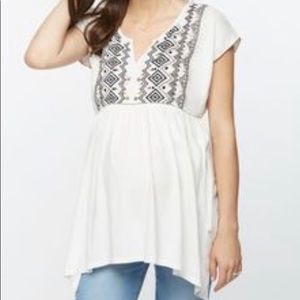 A Pea In The Pod Beaded Maternity Top